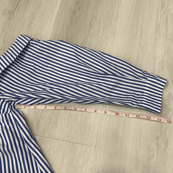 Revolve Brand Bardot Blue and White Striped Top - Picture 9 of 16